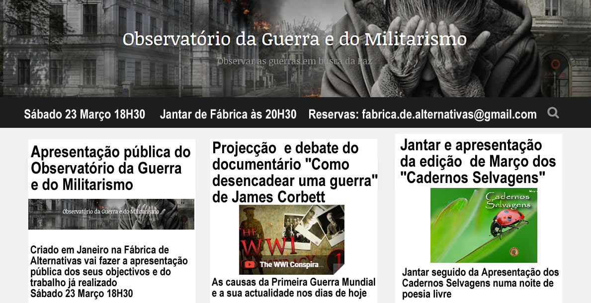 Apresentação do Observatório da Guerra e do Militarismo