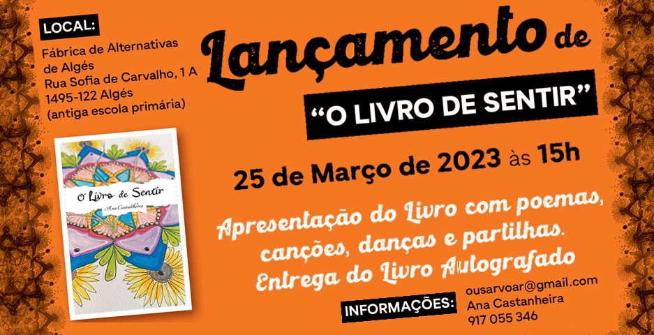 Lançamento de "O livro de sentir"