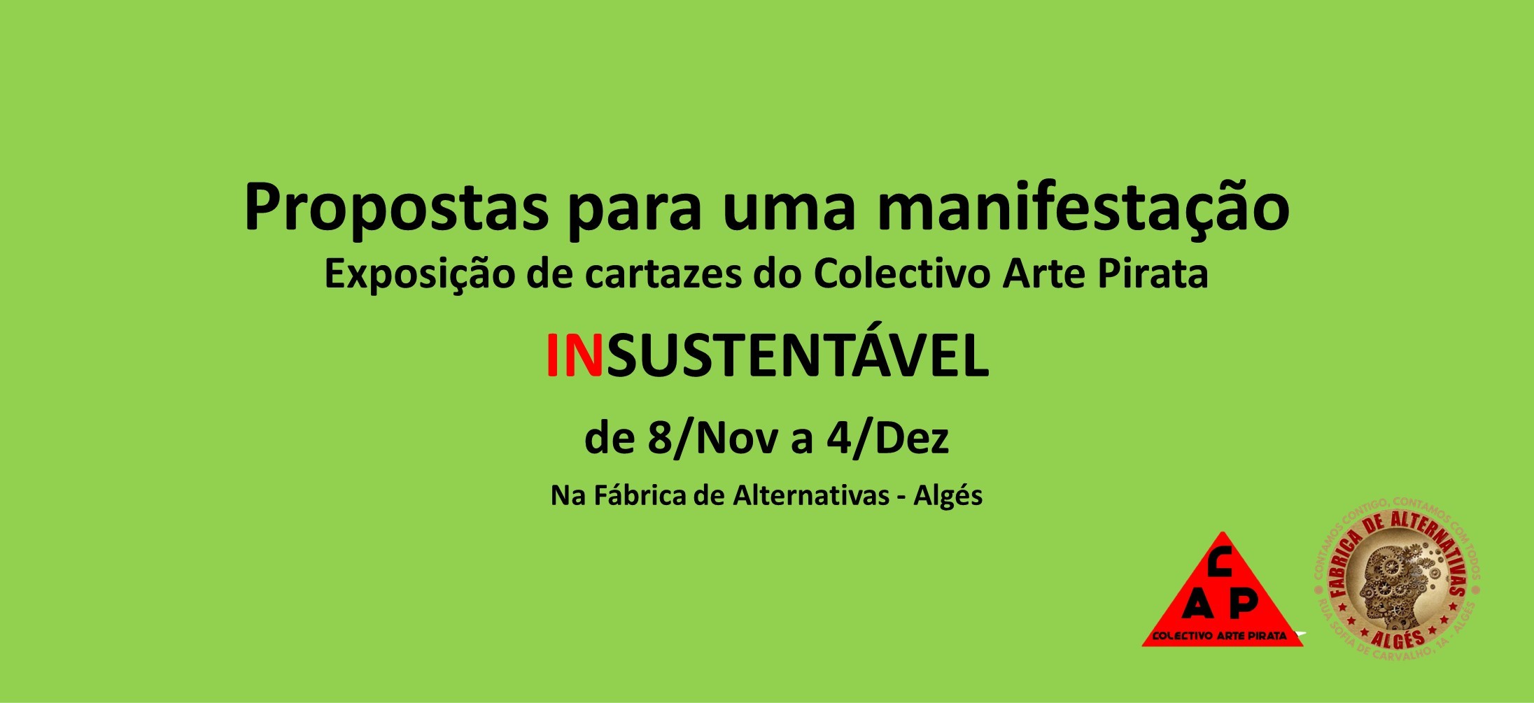 Propostas para uma manifestação-INSUSTENTÁVEL