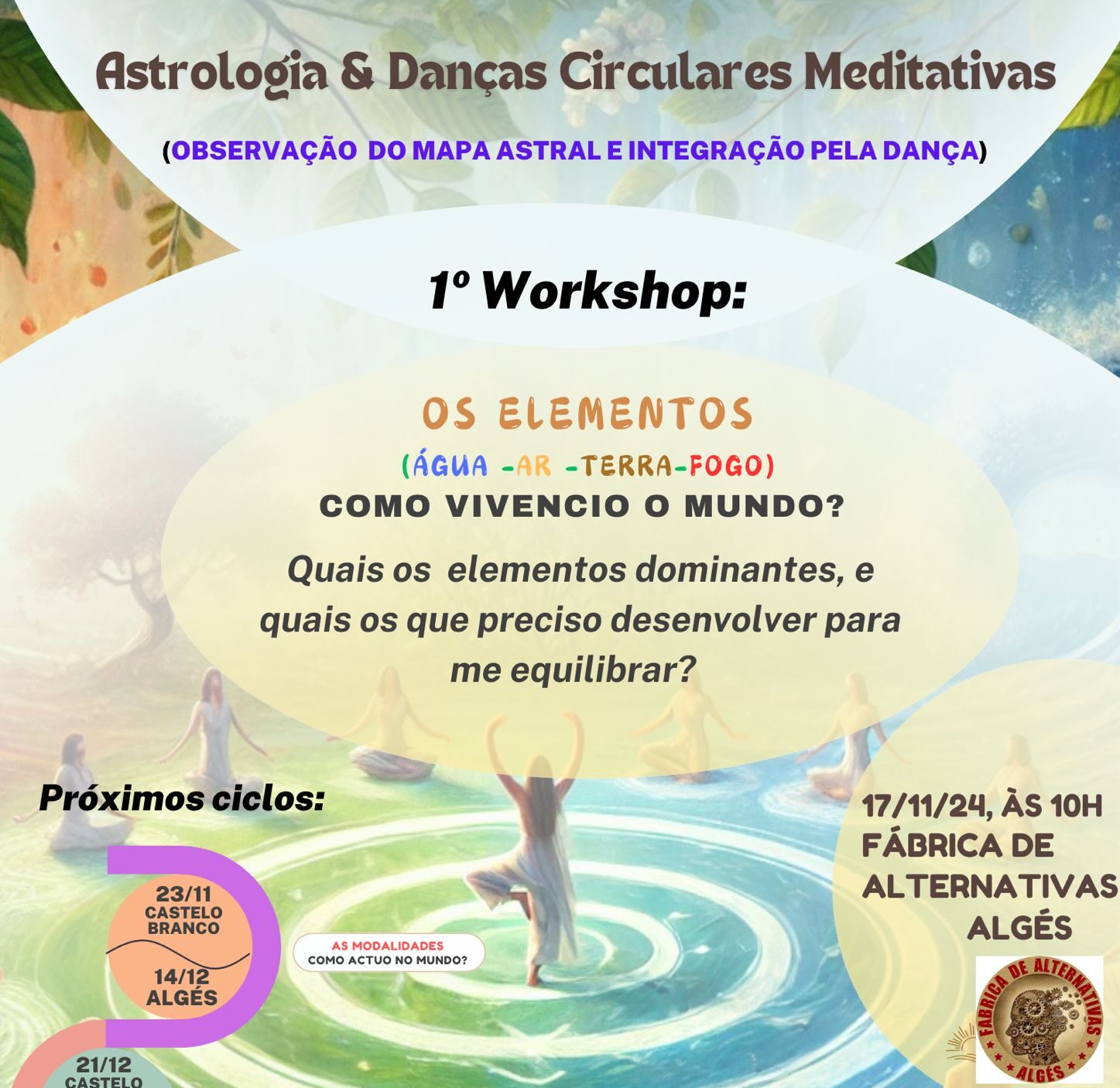 Astrologia e Danças Circulares Medidativas-1º Worshop:Os elementos